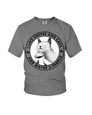 I Like Coffee And Cats - And Maybe 3 People Youth T-Shirt tile