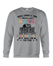 A Girl Who Loved Books And Cats Crewneck Sweatshirt tile