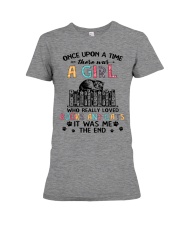 A Girl Who Loved Books And Cats Premium Fit Ladies Tee tile