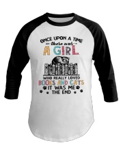 A Girl Who Loved Books And Cats Baseball Tee tile