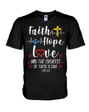 Faith Hope Love V-Neck T-Shirt tile