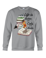 Life Is Better With Cats And Books Crewneck Sweatshirt tile