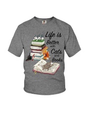 Life Is Better With Cats And Books Youth T-Shirt tile