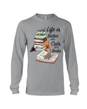 Life Is Better With Cats And Books Long Sleeve Tee tile