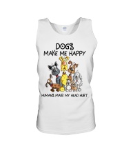 Dogs Make Me Happy - Humans Make My Head Hurt Unisex Tank tile