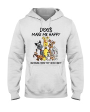 Dogs Make Me Happy - Humans Make My Head Hurt Hooded Sweatshirt tile