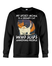 My Spirit Animal Is A Grumpy Cat Crewneck Sweatshirt tile