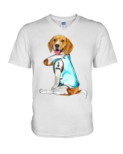 I Love Mom V-Neck T-Shirt tile