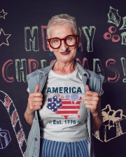 Dogs America Est 1776 Ladies T-Shirt lifestyle-holiday-crewneck-front-3
