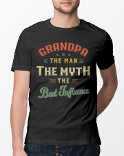 Grandpa The Man The Myth The Bad Influence Classic T-Shirt lifestyle-mens-crewneck-front-13