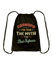 Grandpa The Man The Myth The Bad Influence Drawstring Bag thumbnail