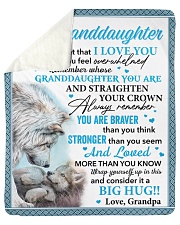 Wolf Never 4get I Love U Grandpa To Granddaughter Sherpa Fleece Blanket tile