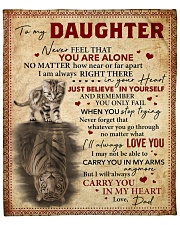 Never Feel That U Are Alone Dad To Daughter Fleece Blanket - 50" x 60" front