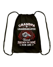 Grandpa And Granddaughter Best Partner In Crime Drawstring Bag thumbnail