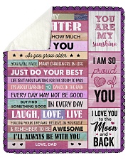 Never Forget How Much I Love U Dad To Daughter Sherpa Fleece Blanket tile
