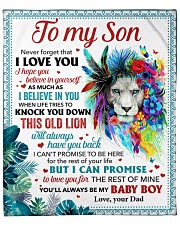 Never Forget That U Love U Dad To Son Fleece Blanket - 50" x 60" front