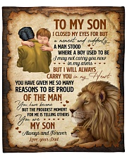 I Close My Eyes For But A Moment Lion Dad To Son Fleece Blanket - 50" x 60" front