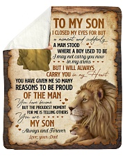 I Close My Eyes For But A Moment Lion Dad To Son Sherpa Fleece Blanket tile