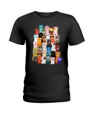 Otters colorful art Ladies T-Shirt thumbnail