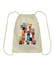 Otters colorful art Drawstring Bag front
