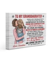 When Life's Troubles Try Scare U To Granddaughter 14x11 Gallery Wrapped Canvas Prints front