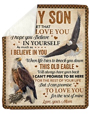 Never Forget That I Love You Eagle Mom To Son Sherpa Fleece Blanket - 50" x 60" thumbnail