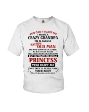 You Can't Scare Me Have Grandpa 10- Granddaughter Youth T-Shirt tile