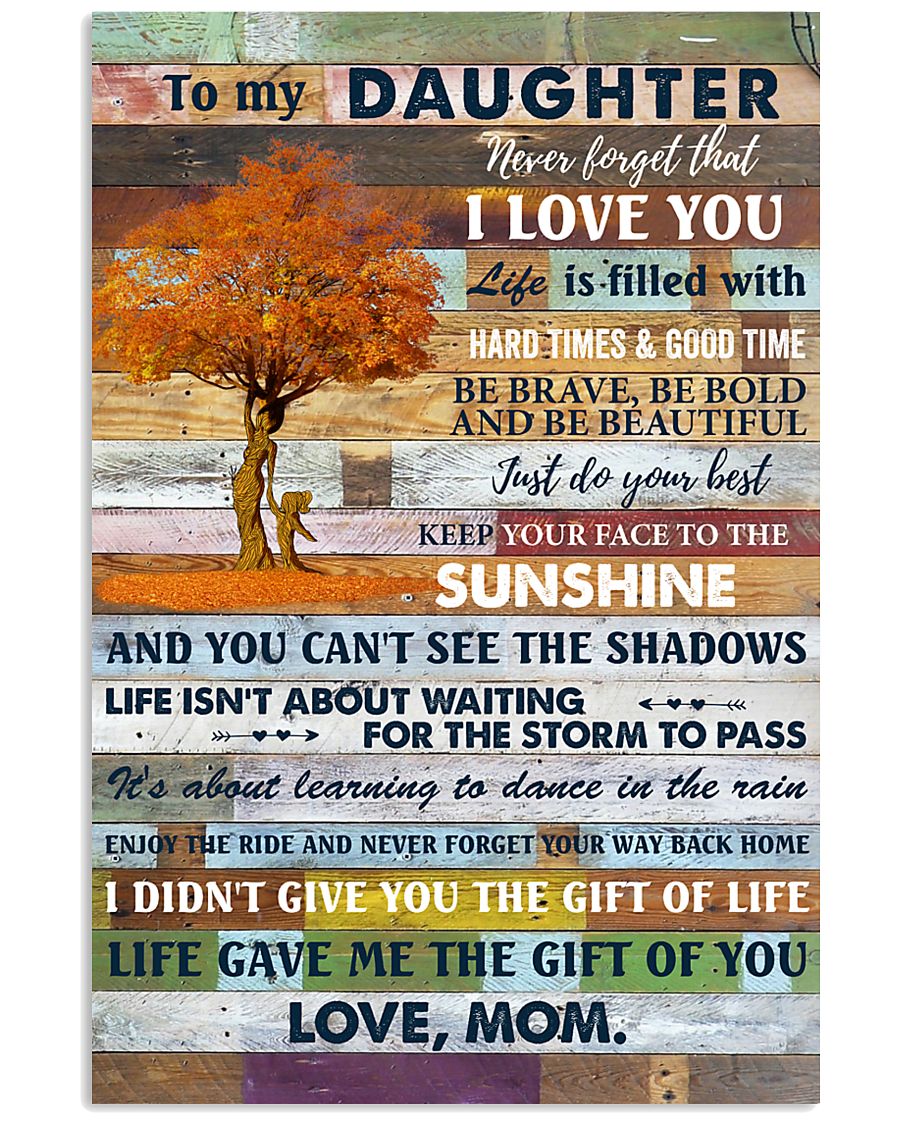 To My Daughter Never Forget That I Love You 11x17 Poster