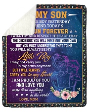 My Little Boy Yesterday Friend Today - Mom To Son Sherpa Fleece Blanket tile