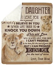Never Forget That I Love U Lion Mom To Daughter Sherpa Fleece Blanket - 50" x 60" thumbnail