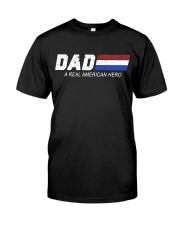 Dad A Real American Hero Premium Fit Mens Tee thumbnail
