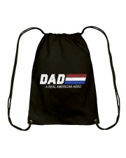 Dad A Real American Hero Drawstring Bag thumbnail