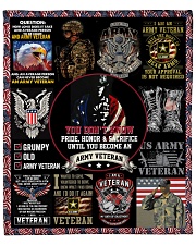I Am A Grumpy Old Army Veteran Fleece Blanket - 50" x 60" front