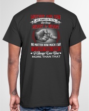 Mother And Son Not Always Eye To Eye Mom To Son Classic T-Shirt garment-tshirt-unisex-back-04