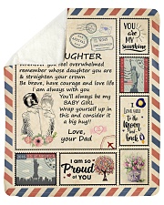 I Love You To The Moon And Back Dad-To-Daughter Sherpa Fleece Blanket tile