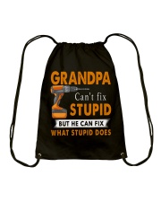 Grandpa Can Fix What Stupid Does Drawstring Bag thumbnail