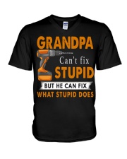 Grandpa Can Fix What Stupid Does V-Neck T-Shirt thumbnail