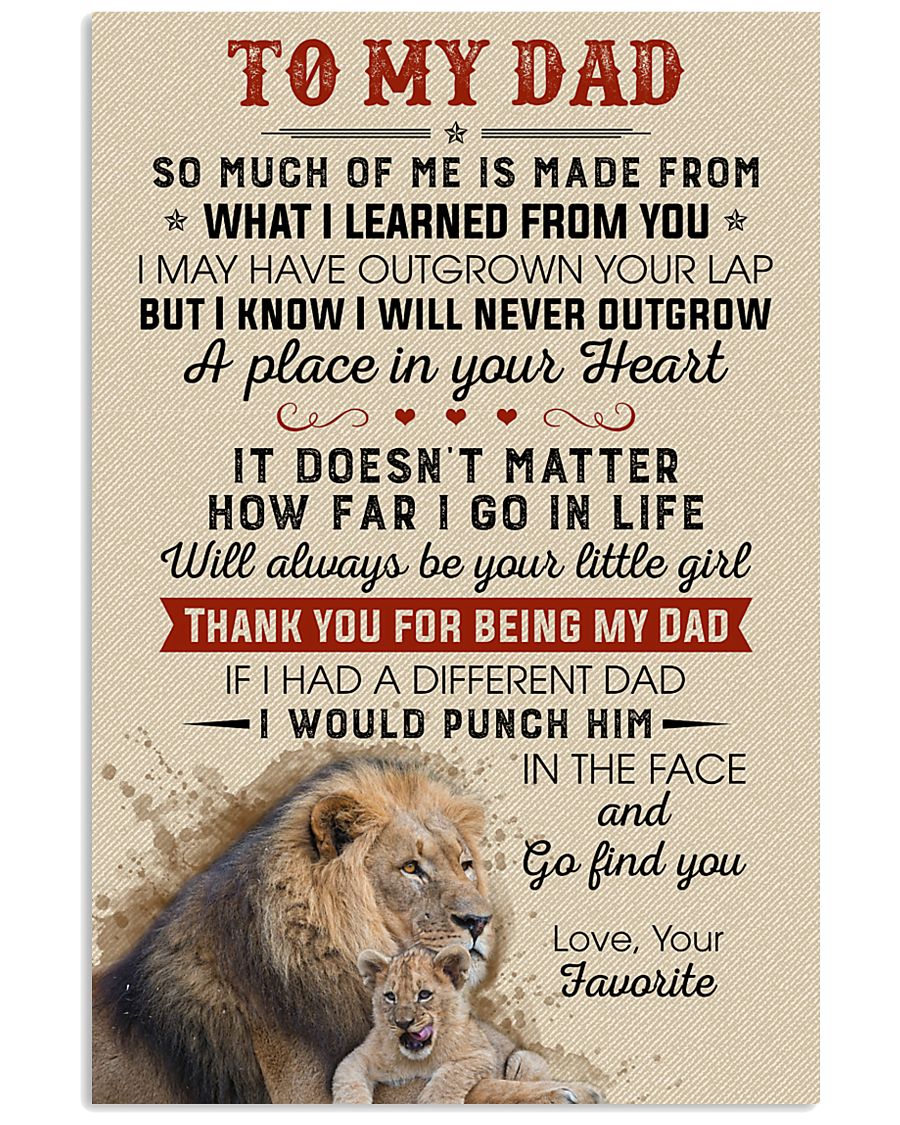 Thanks For Being My Dad Will Always Be Your Girl 11x17 Poster