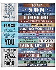 Never Forget How Much I Love U Mom To Son Fleece Blanket - 50" x 60" front