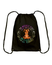 I Am Mostly Peace Love And Dogs Drawstring Bag tile