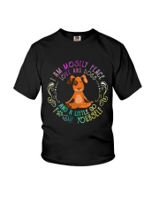 I Am Mostly Peace Love And Dogs Youth T-Shirt tile