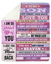 You Are My Sunshine Mom To Son Sherpa Fleece Blanket tile