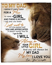 Dad Lion You'll Always Be My Dad My Hero ILove You Fleece Blanket - 50" x 60" front