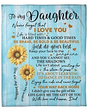Sunflower Never 4get I Love U Dad To Daughter Fleece Blanket - 50" x 60" front
