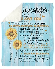 Sunflower Never 4get I Love U Dad To Daughter Sherpa Fleece Blanket tile