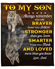 You Are Braver Stronger Smarter Loved Dad To Son Fleece Blanket - 50" x 60" front