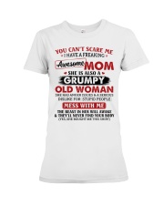 U Can't Scare Me I Have A Awesome Mom To Daughter Premium Fit Ladies Tee tile