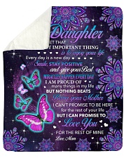 Never Forget The Most Important Thing To Daughter Sherpa Fleece Blanket tile