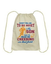 Don't Tell Me To Be Quiet Drawstring Bag thumbnail