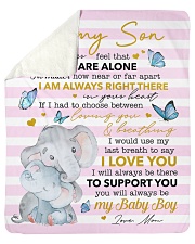 Never Feel U Are Alone Elephants Mom To Son Sherpa Fleece Blanket tile